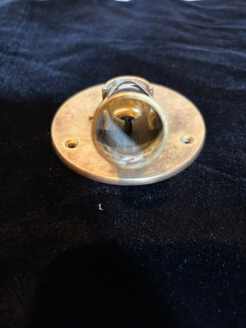 #Adjustable Flag Pole Mount Nautical Marine Hardware - Solid Brass - Annapolis Maritime Antiques