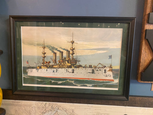 Artist Unknown - U.S.S. New York Battleship Print