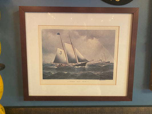 William A. Coulter Painting of The Gracie S. Pilot Schooner