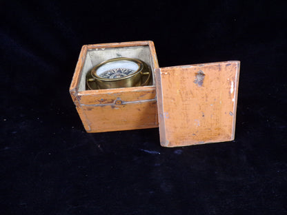 Compass - in Wooden Box, Antique