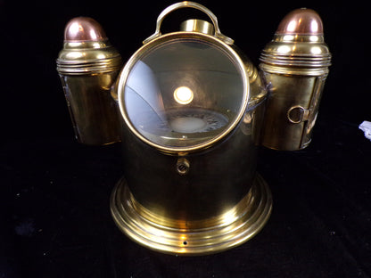 Yacht Compass - Binnacle Style w/ Oil Lamps