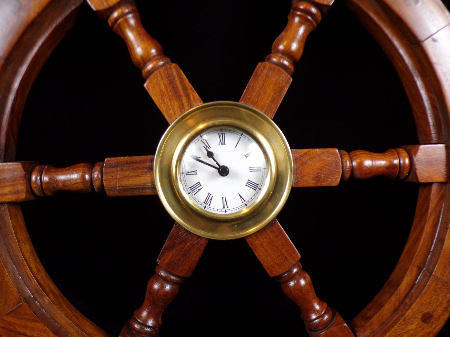 Ship's Wheel with Digital Clock