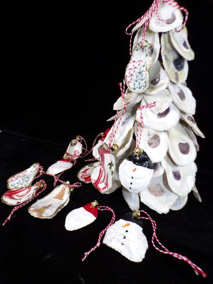 Oyster Shells - Christmas Decorated - Ornamental