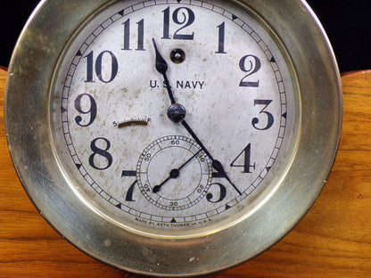 Clock / Seth Thomas - U.S. Navy "Silver Face"