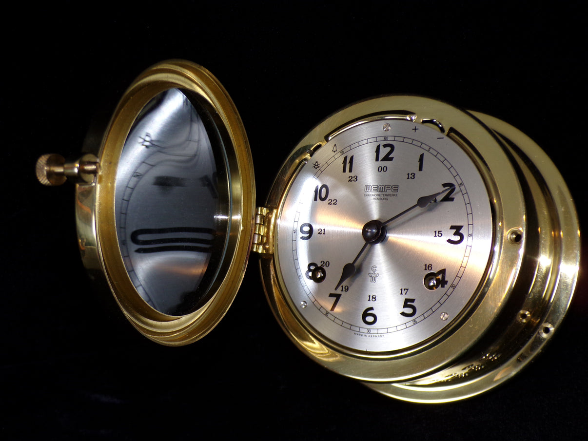 Wempe Ship's Bell Clock Rare! Annapolis Maritime Antiques