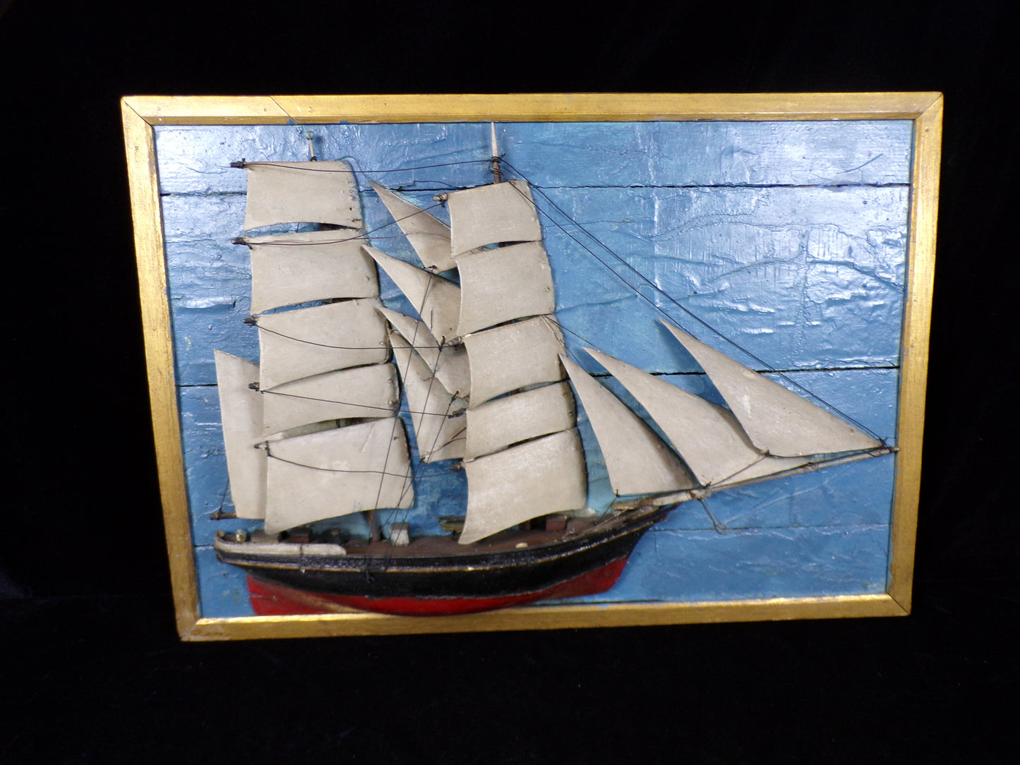 Ship Art - Sailing Ship, Half- Hull Projection Diorama