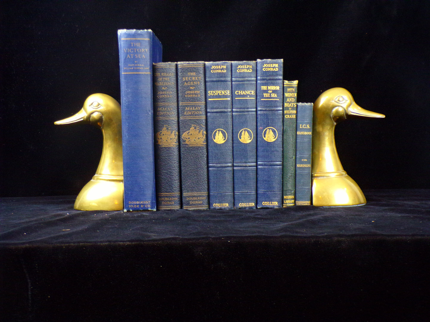 Solid Brass Duck Bookends