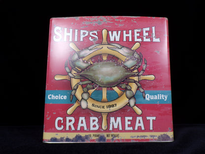 Crab Meat Tin - Nautical Theme / Storage