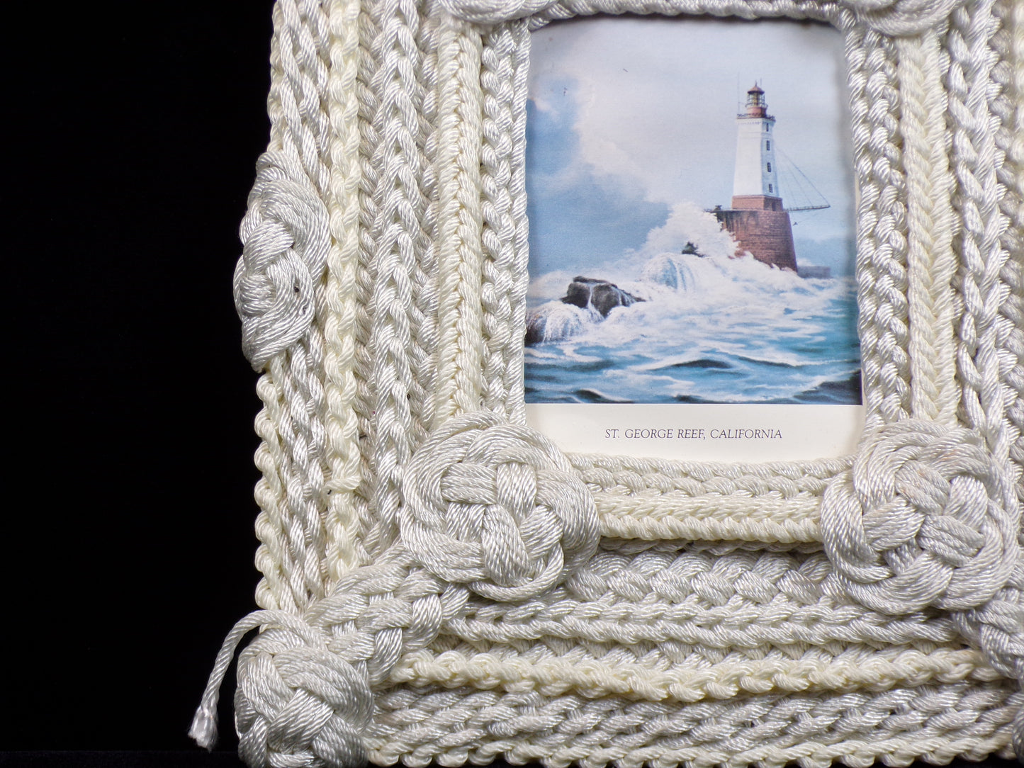 Lighthouse - Fancy Knot Work Framed Print