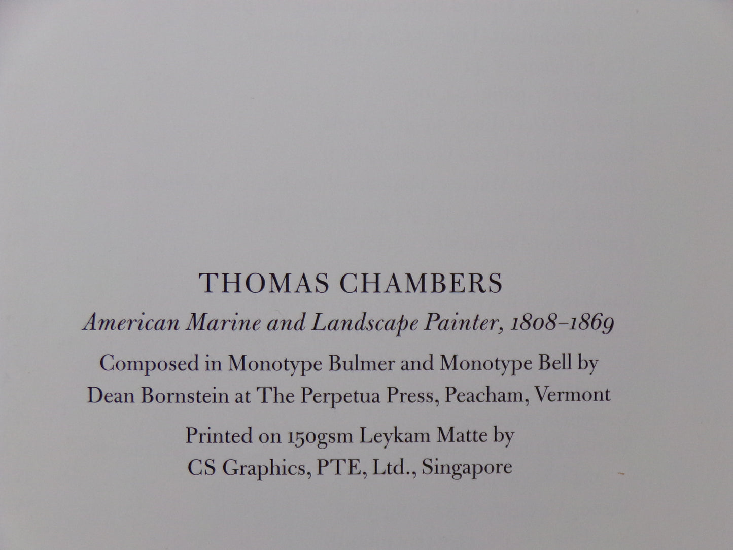 Vintage Paperback / Thomas Chambers: American Marine & Landscape Painter 1808-1869