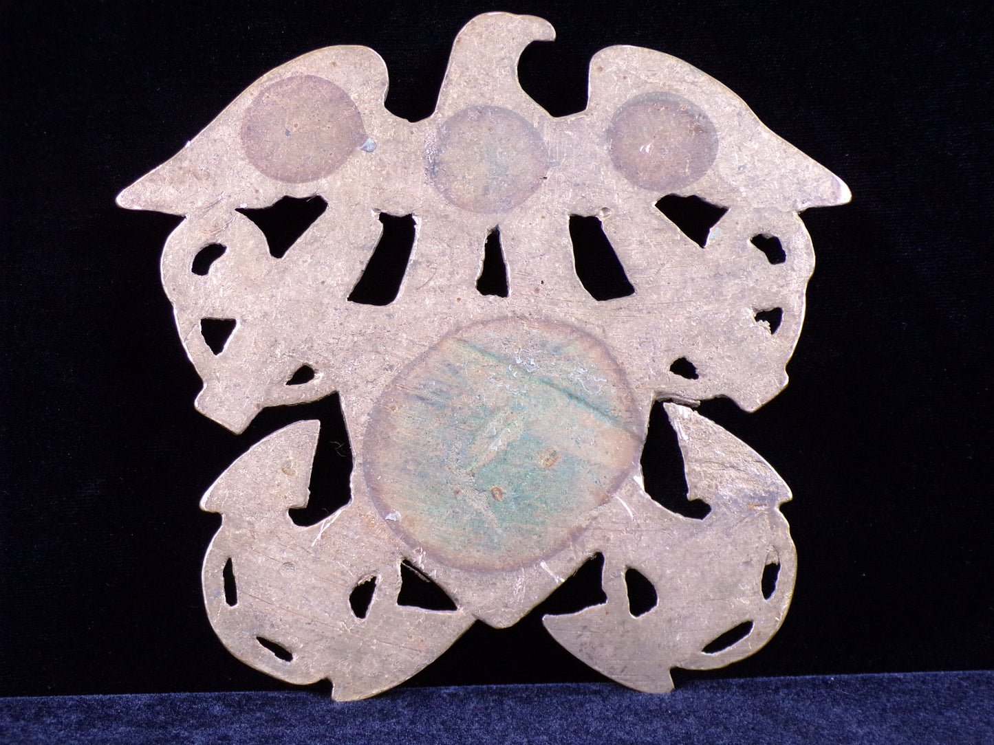 Brass Eagle Shield / Crossed Anchors Symbol
