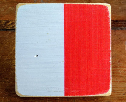 Coasters Custom Made Signal Flags - Alphabet, wood w/cork base - Annapolis Maritime Antiques