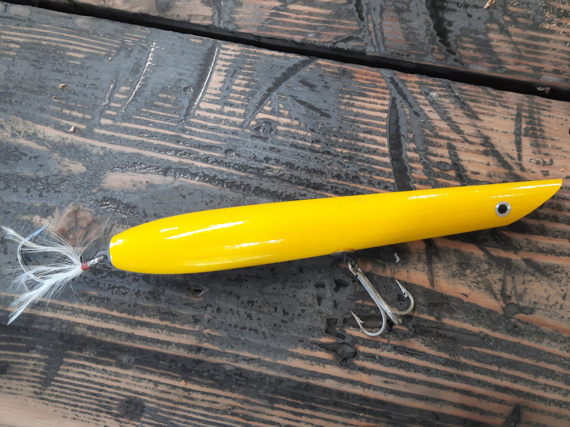 Lure, Hand Made Yellow – Annapolis Maritime Antiques