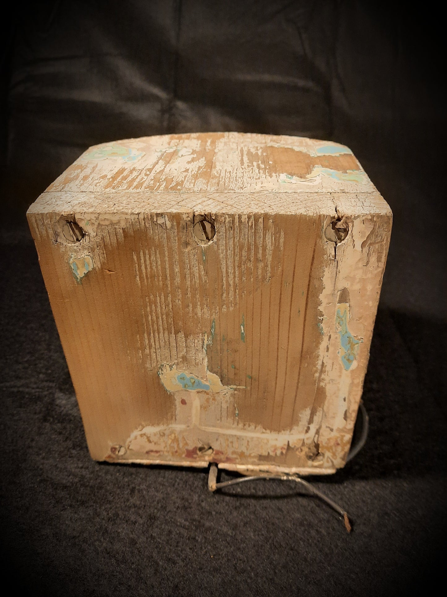 Masthead light, with weathered wood box