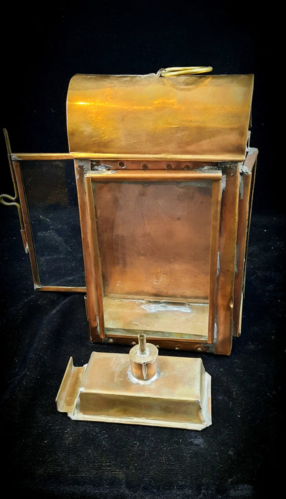 Cabin lantern, Antique, Copper and brass, hand made