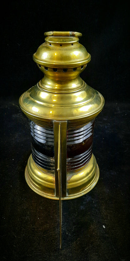 Bow lantern, Antique National Marine Lamp Co, Brass