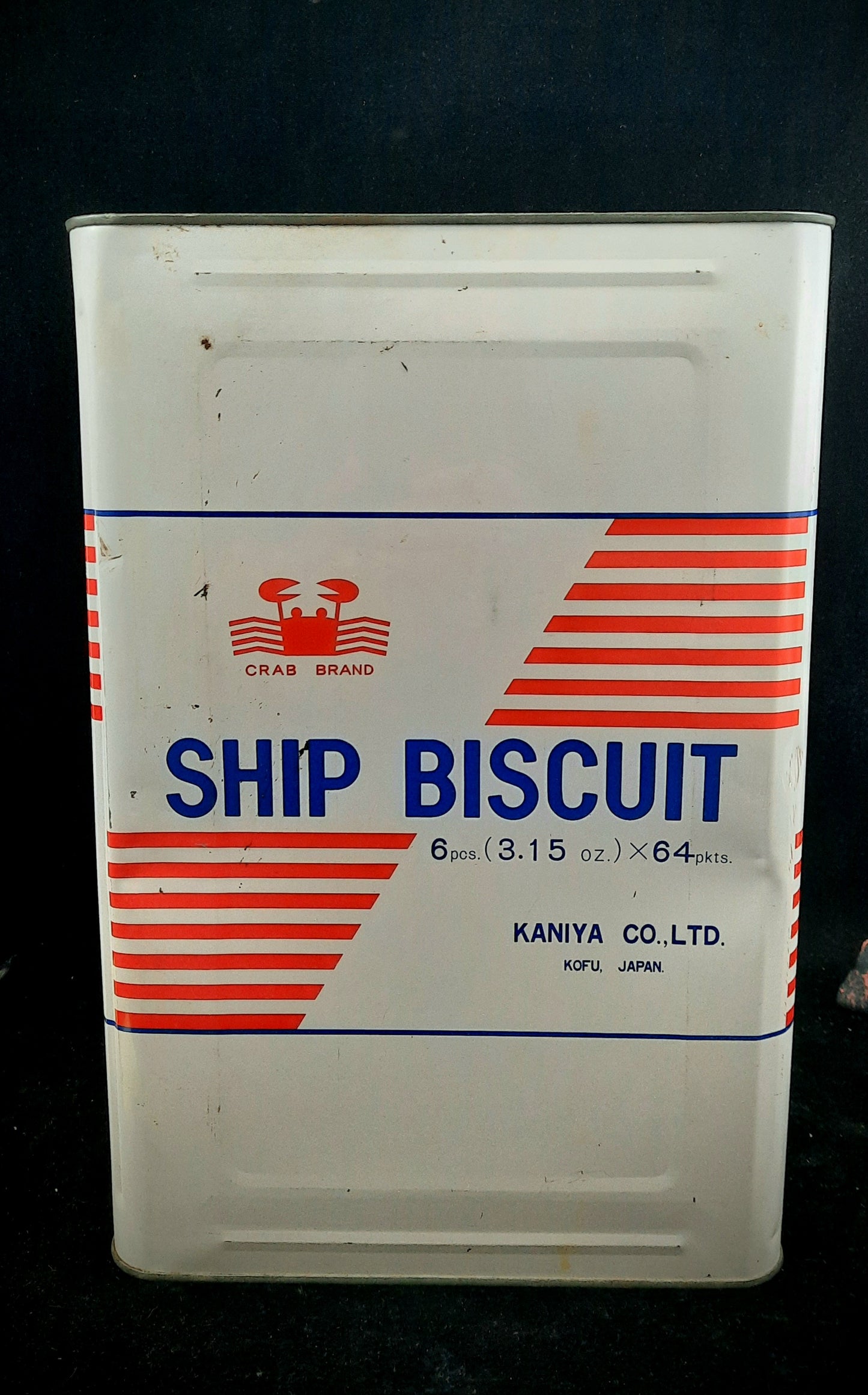 Tin, Ship Biscuit - Crab Brand - Vintage