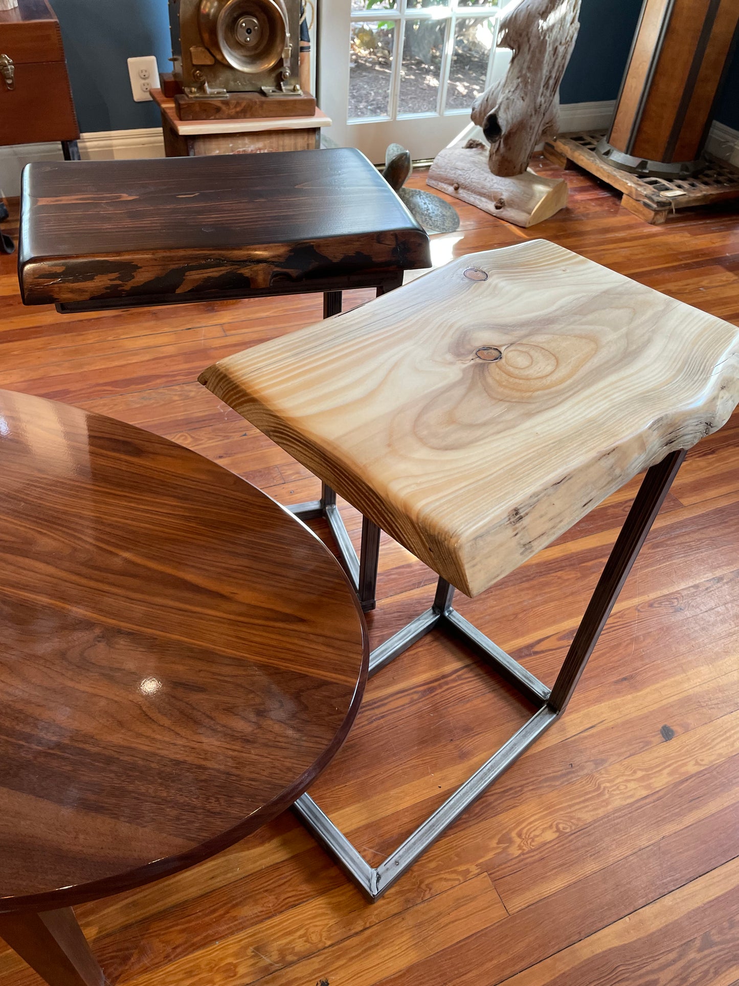 Natural Edge Pine End Tables