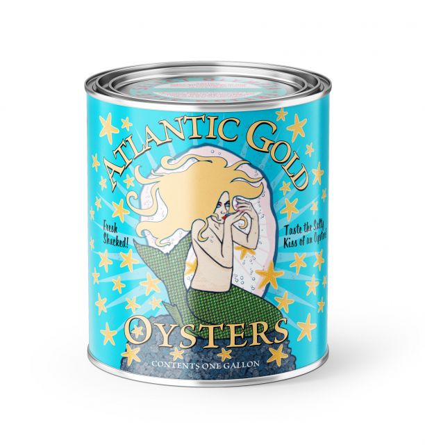 Atlantic Gold Oysters Vintage Style Candle
