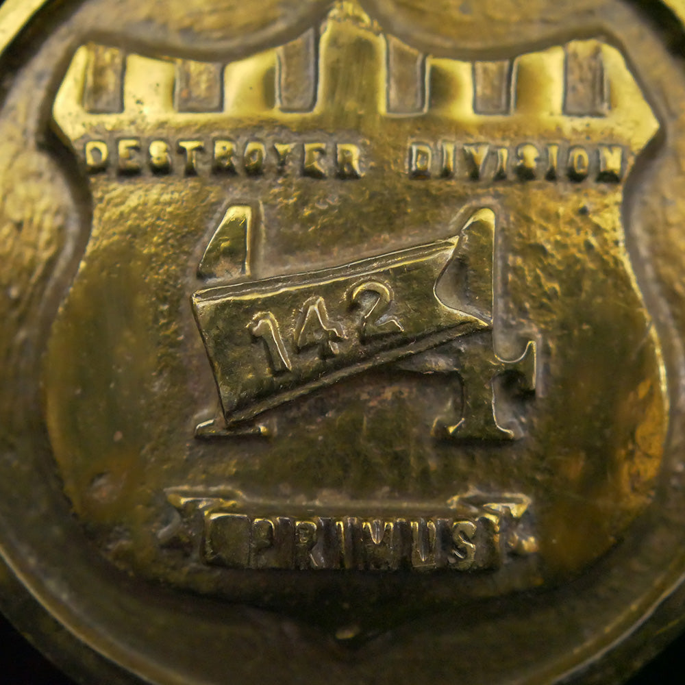 Closeup of Destroyer Division 142 plaque