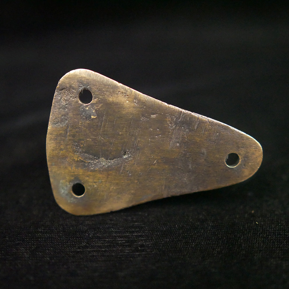 Antique brass rail holder bottom
