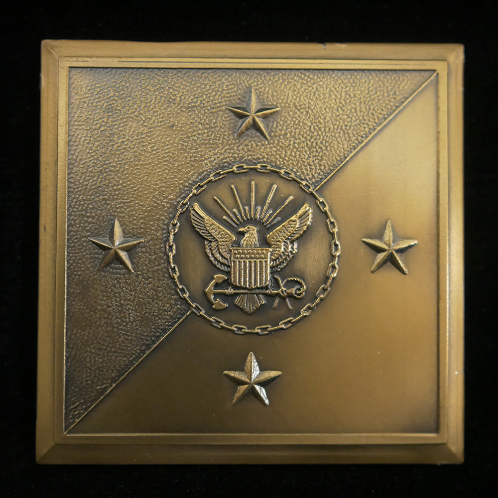 US Navy bronze square plaque.