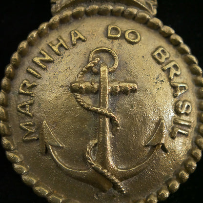 Marinha Do Brasil closeup of anchor bronze plaque