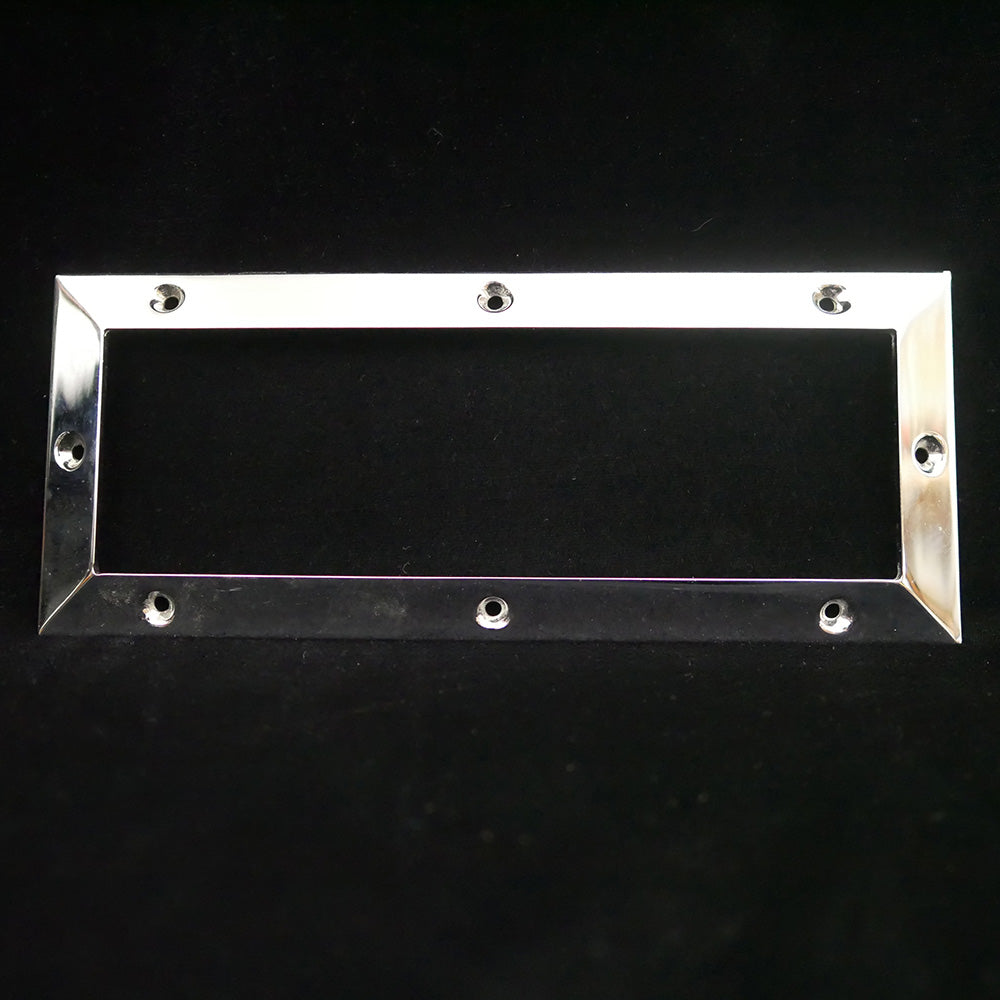 Chrome-plated bronze step plate bracket frame.