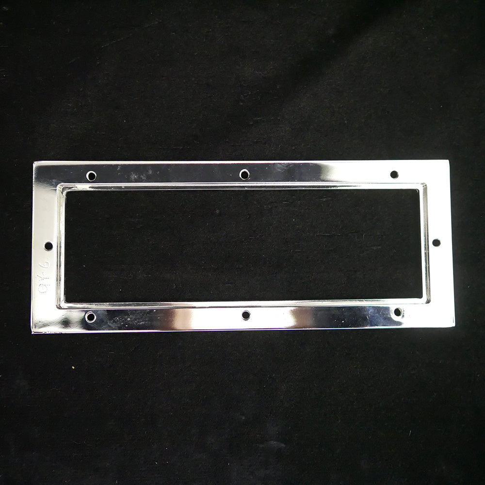 Chrome-plated bronze step plate bracket frame.