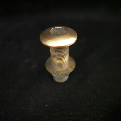 Large 2.75-inch brass bolt with nut.