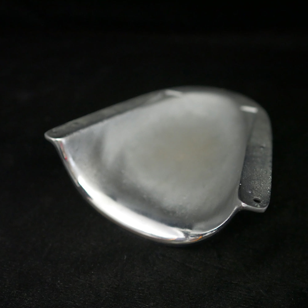 Bottom of 7 5/8" polished chrome ventilator.