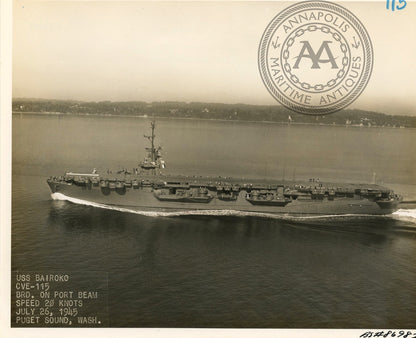 USS Bairoko (CVE-) Aircraft Carrier