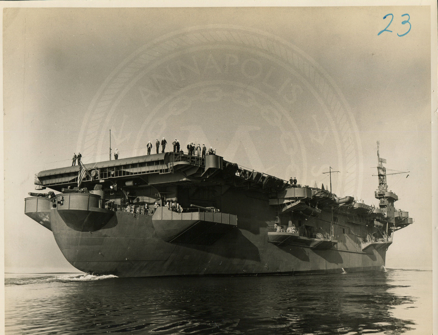 Official Navy Photo of WWII era USS Breton (CVE-23) Aircraft Carrier - Annapolis Maritime Antiques