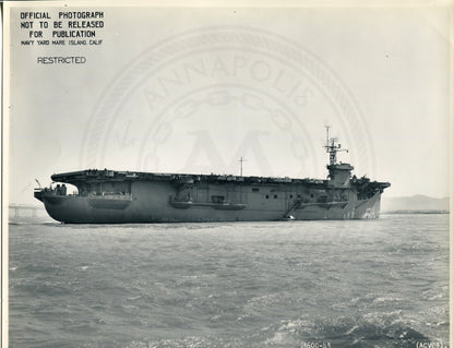 Official Navy Photo of WWII era USS Breton (CVE-23) Aircraft Carrier - Annapolis Maritime Antiques