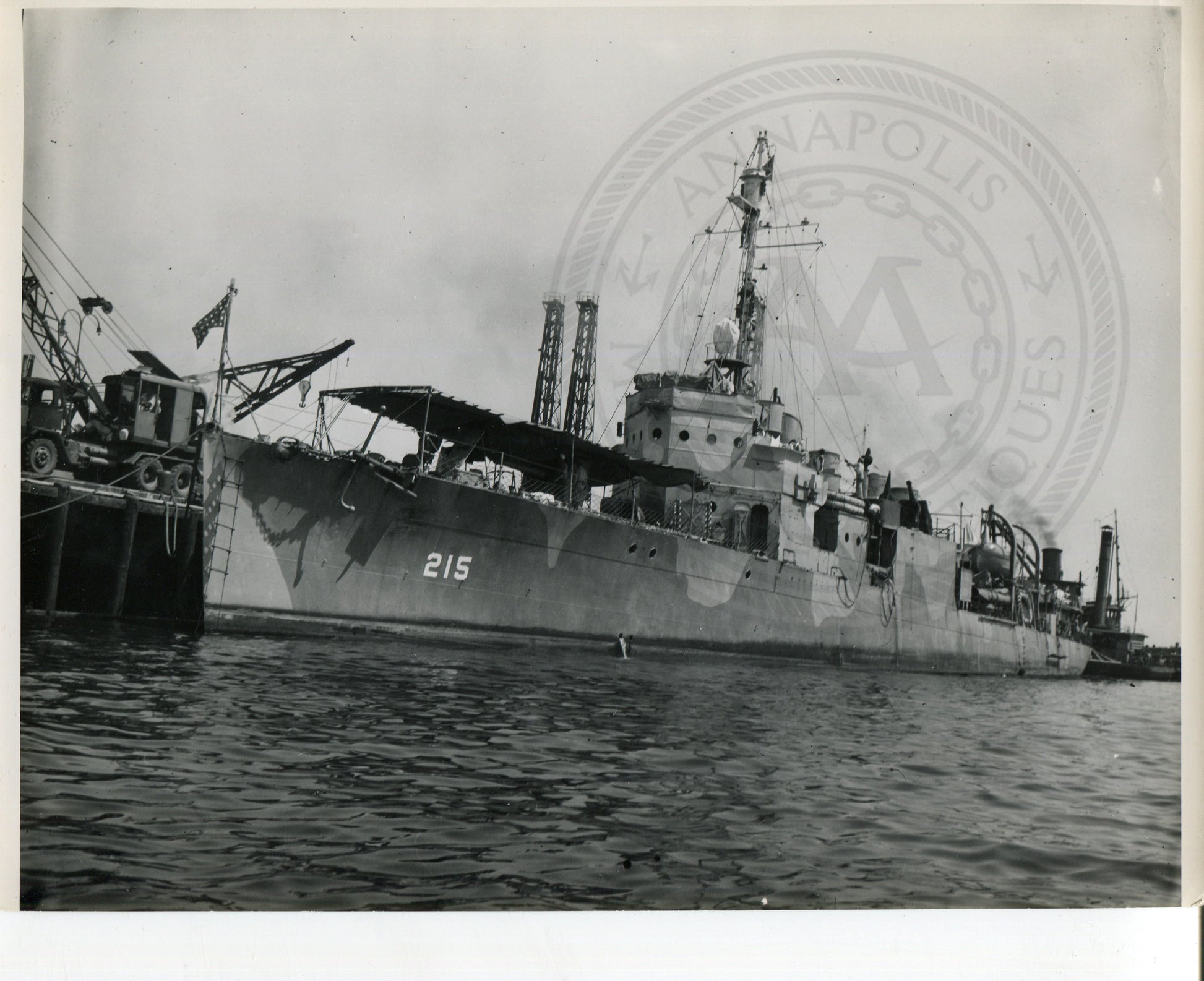 Official Navy Photo of WWII era USS CARD (CVE-11) Aircraft Carrier - Annapolis Maritime Antiques