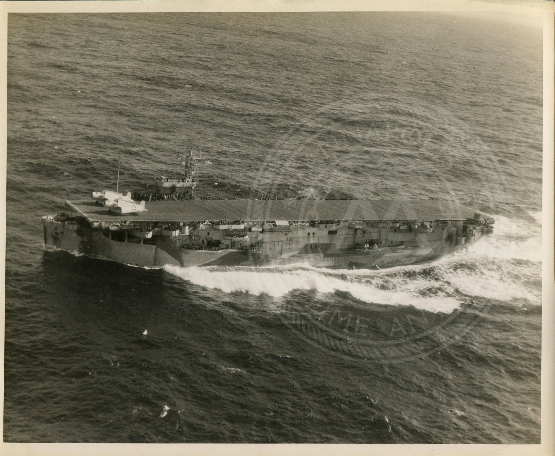 Official Navy Photo of WWII era USS CORE (CVE-13) Aircraft Carrier - Annapolis Maritime Antiques