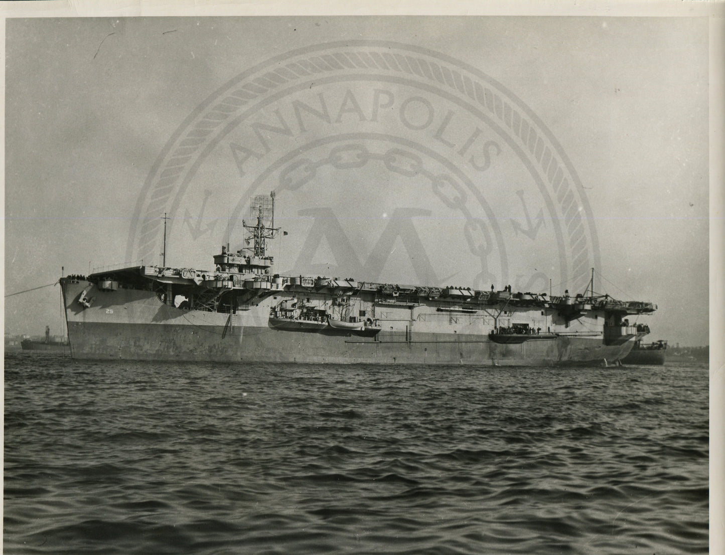 Official Navy Photo of WWII era USS Croatan (CVE-25) Aircraft Carrier - Annapolis Maritime Antiques