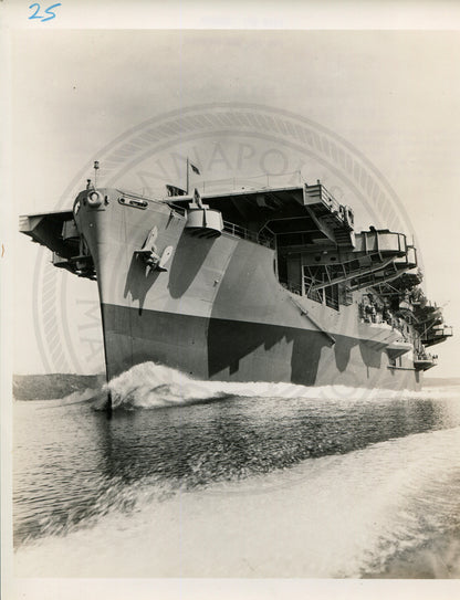 Official Navy Photo of WWII era USS Croatan (CVE-25) Aircraft Carrier - Annapolis Maritime Antiques