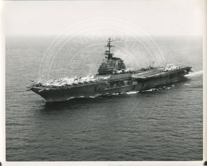 Official Navy Photo of WWII era USS Franklin D. Roosevelt (CVA-42) Aircraft Carrier - Annapolis Maritime Antiques