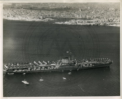 Official Navy Photo of WWII era USS Franklin D. Roosevelt (CVA-42) Aircraft Carrier - Annapolis Maritime Antiques