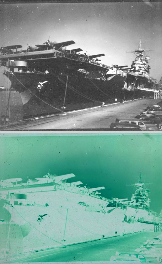 USS Hornet (CV-8) Authentic Film Negative