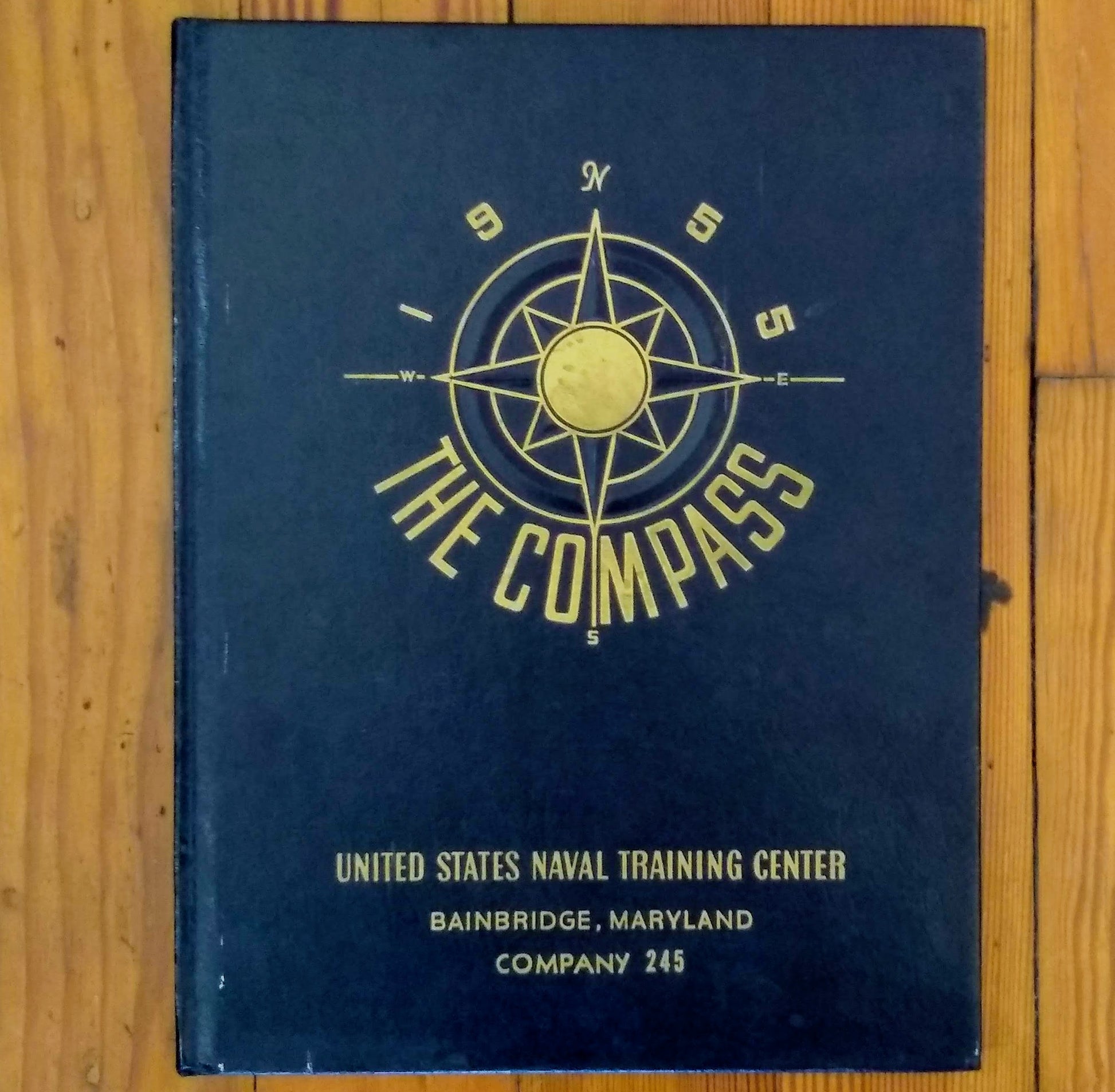 Book; The Compass, United States Naval Training Center, Company 245 - Annapolis Maritime Antiques