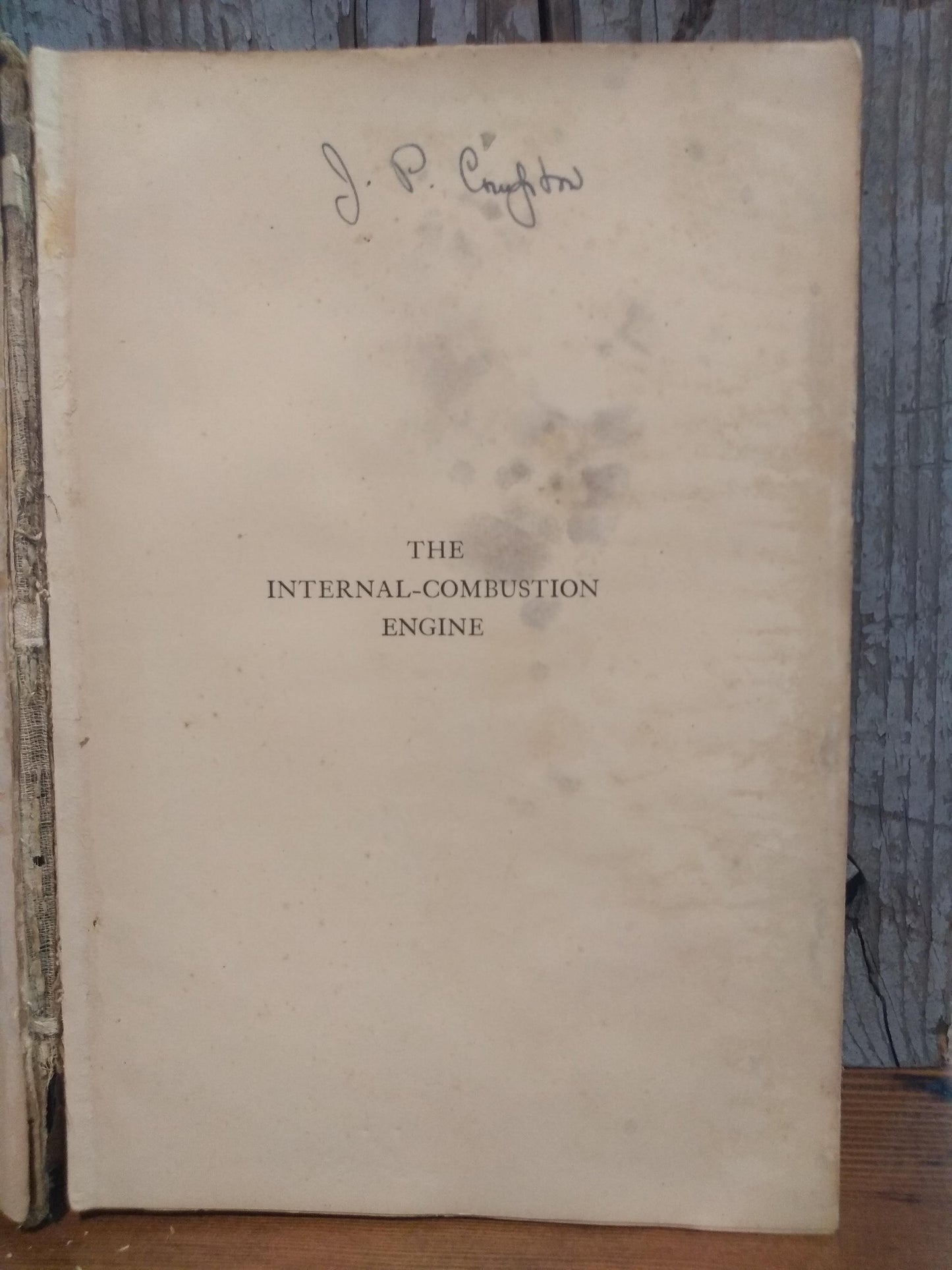 Book; "The Internal-Combustion Engine" - Annapolis Maritime Antiques