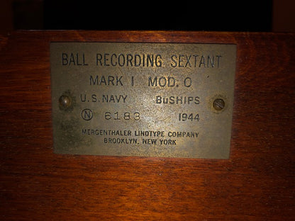 Sextant, WWII Ball Recording 1944 - Annapolis Maritime Antiques