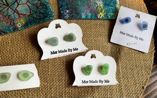 Sea Glass Earrings - Stud