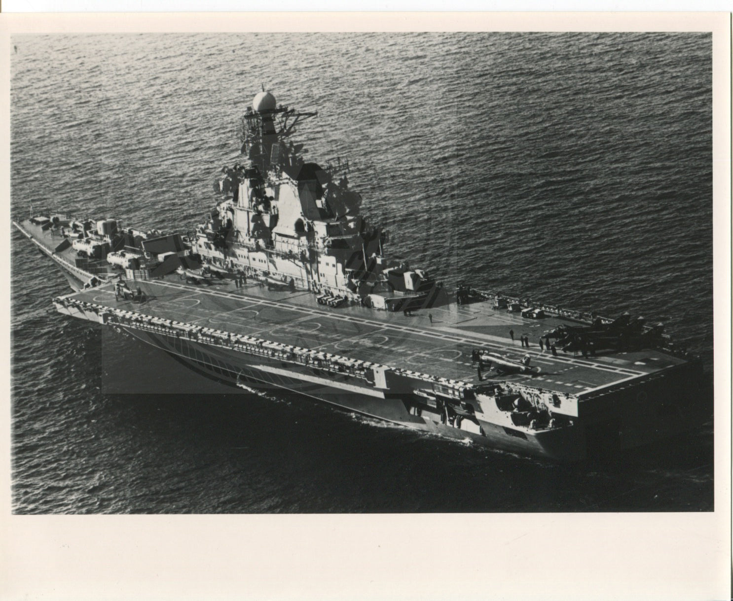 Official U.S. Navy photo of Soviet aircraft carrier Kiev underway. - Annapolis Maritime Antiques