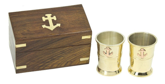 Box with Brass Shot Glass