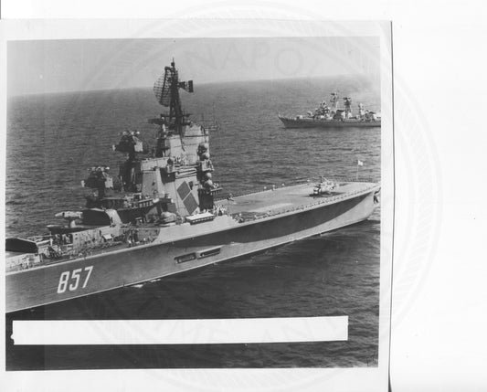 Official U.S. Navy photo the Soviet missile cruiser Moskva class - Annapolis Maritime Antiques