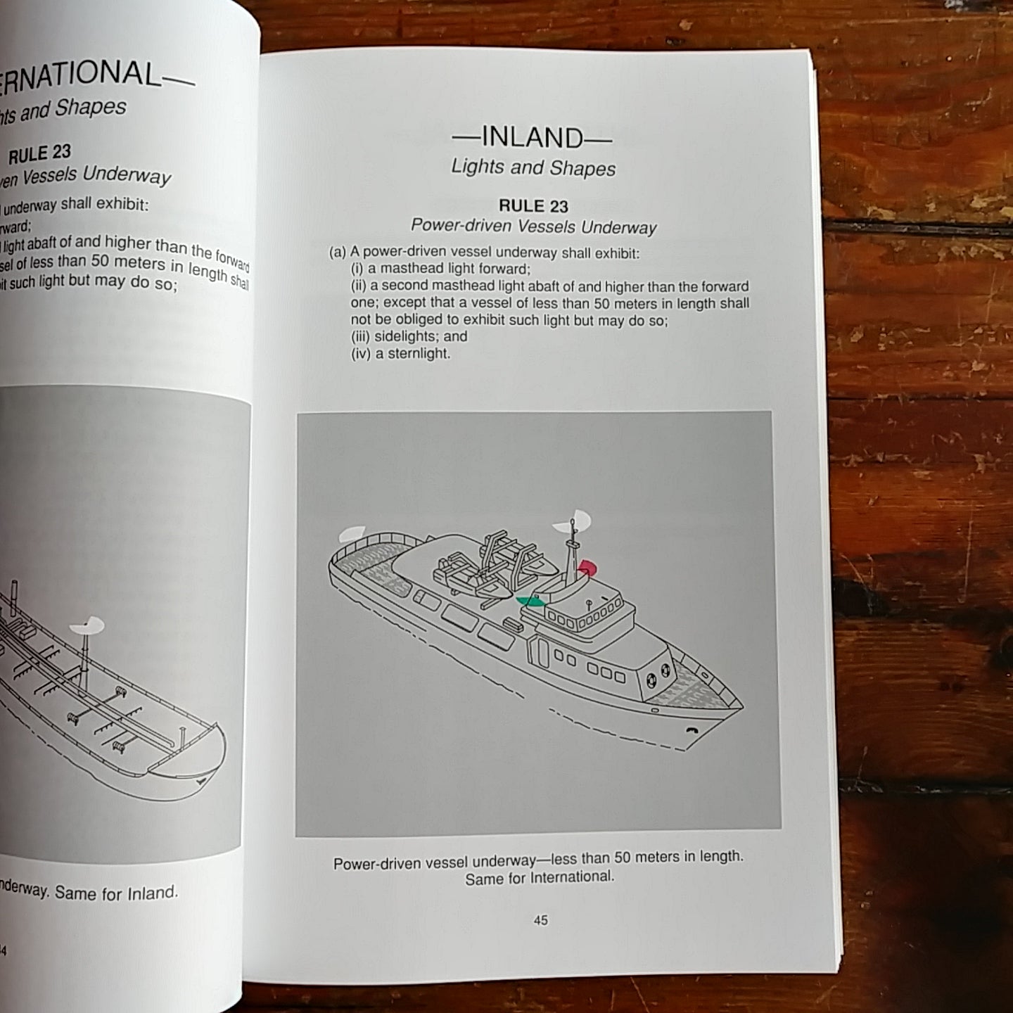 Book, "Navigation Rules - International-Inland - U.S. Dept. of Transp. U.S. Coast Guard