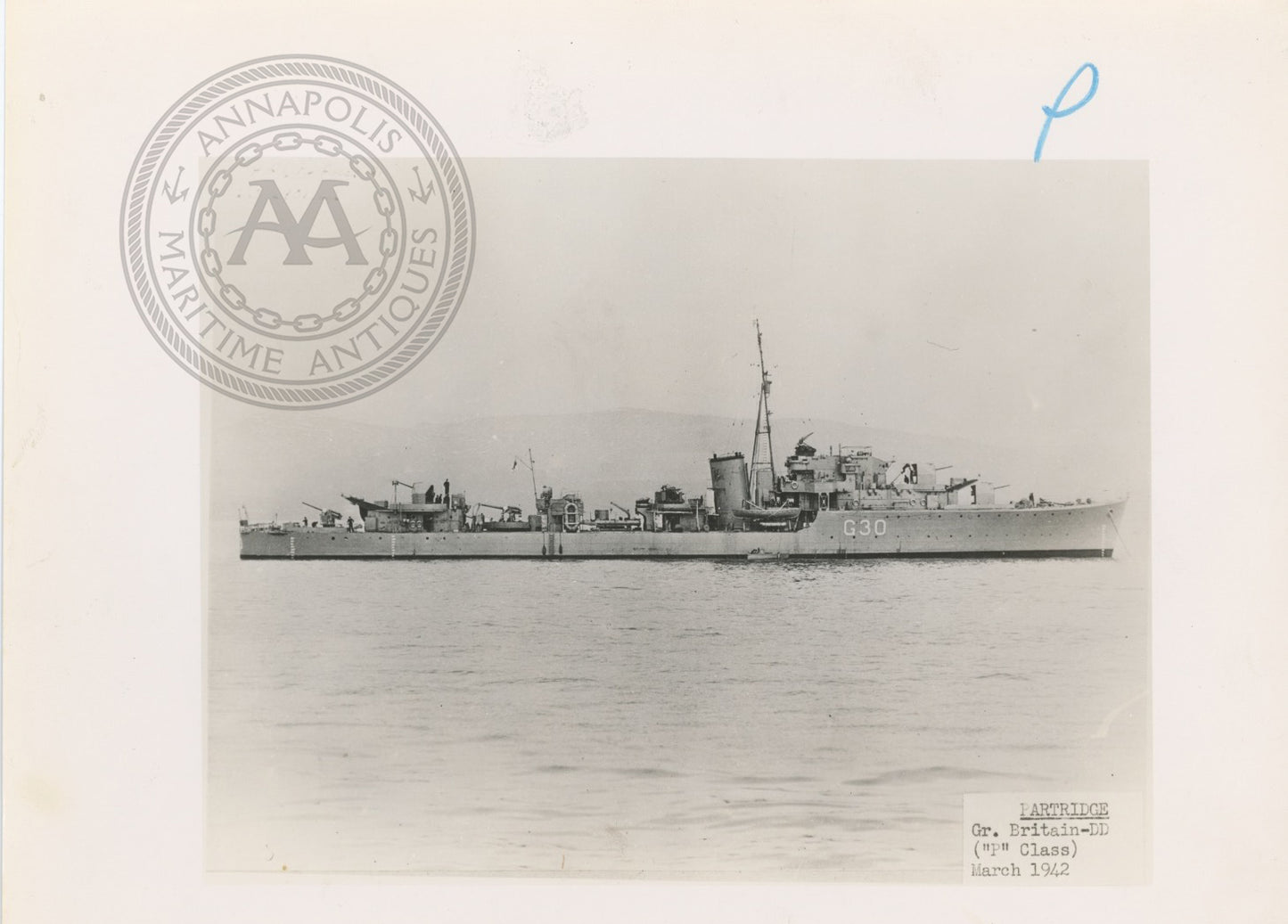 British and Canadian "P" Class Destroyers